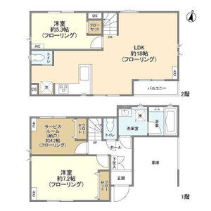 2LDK 間取り図