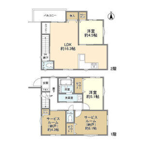 2LDK 間取り図