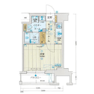 1K 間取り図