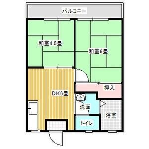 2DK 間取り図