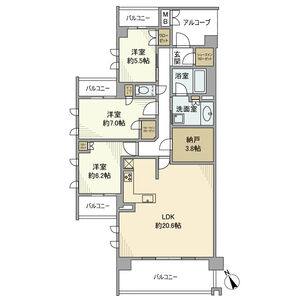 3LDK 間取り図