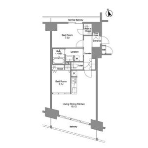 2LDK 間取り図