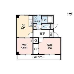 2DK 間取り図