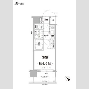 1K 間取り図