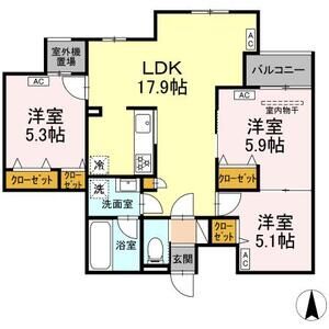 3LDK 間取り図
