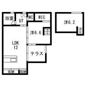 1LDK 間取り図