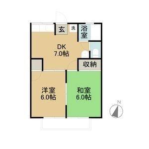 2DK 間取り図