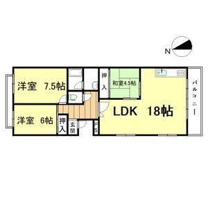 3LDK 間取り図