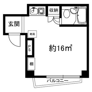 ワンルーム 間取り図