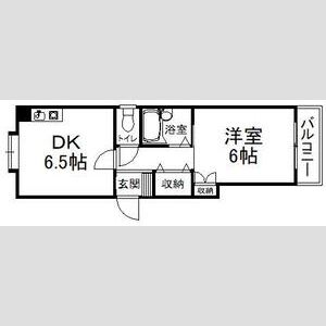 1DK 間取り図