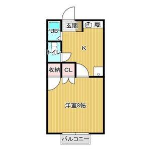 1DK 間取り図