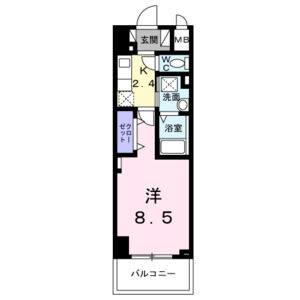1K 間取り図