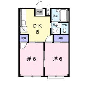 2DK 間取り図