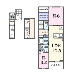 2LDK 間取り図