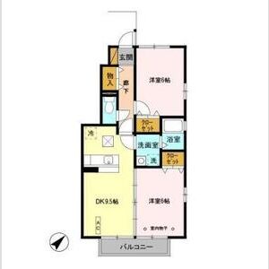 2DK 間取り図