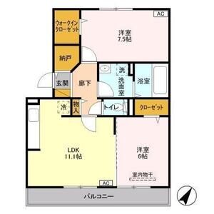 2LDK 間取り図