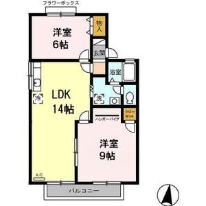 2LDK 間取り図
