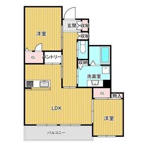2LDK 間取り図