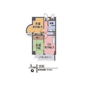 2DK 間取り図