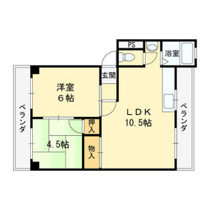 2LDK 間取り図