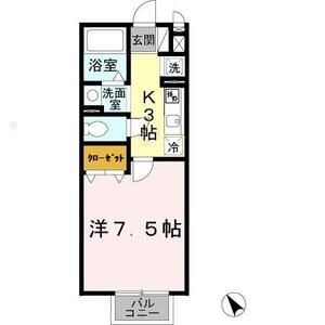 1K 間取り図