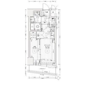 1DK 間取り図