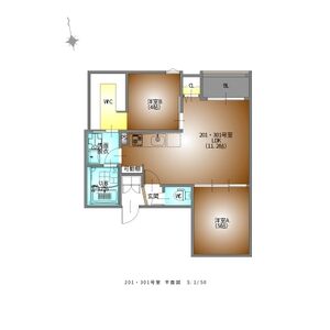2LDK 間取り図