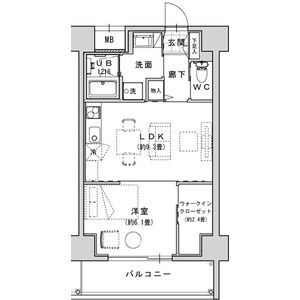 1K 間取り図