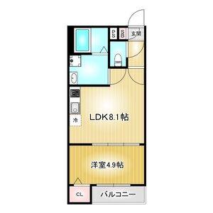 1LDK 間取り図