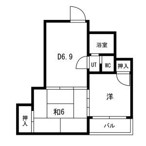 2DK 間取り図