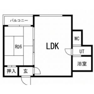 1LDK 間取り図