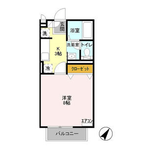 1K 間取り図