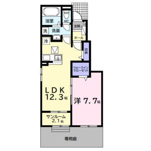 1LDK 間取り図