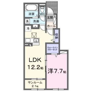 1LDK 間取り図