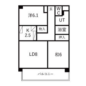 2LDK 間取り図