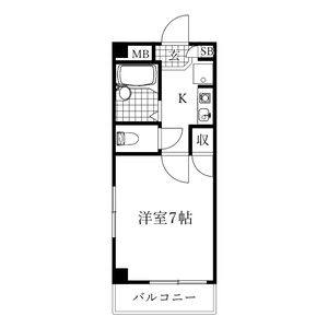 1K 間取り図