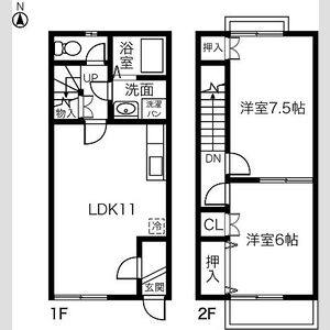 2LDK 間取り図