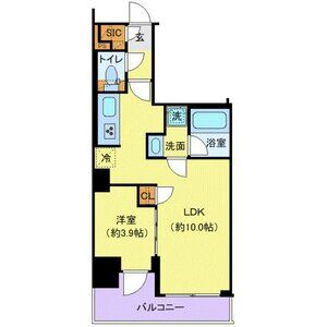 1LDK 間取り図