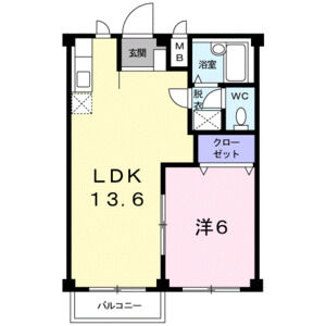 1LDK 間取り図