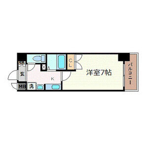 1K 間取り図