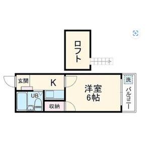 1K 間取り図