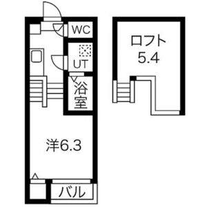 1K 間取り図