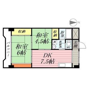 2DK 間取り図