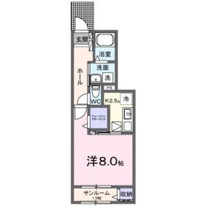 1K 間取り図