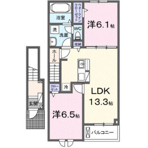 2LDK 間取り図
