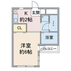 1K 間取り図