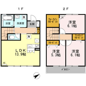 3LDK 間取り図