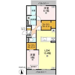 2LDK 間取り図