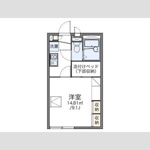 1K 間取り図