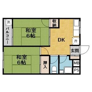 2DK 間取り図